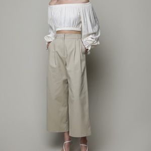 Oak + Fort High Waisted Trendy Tan Pants Size 10